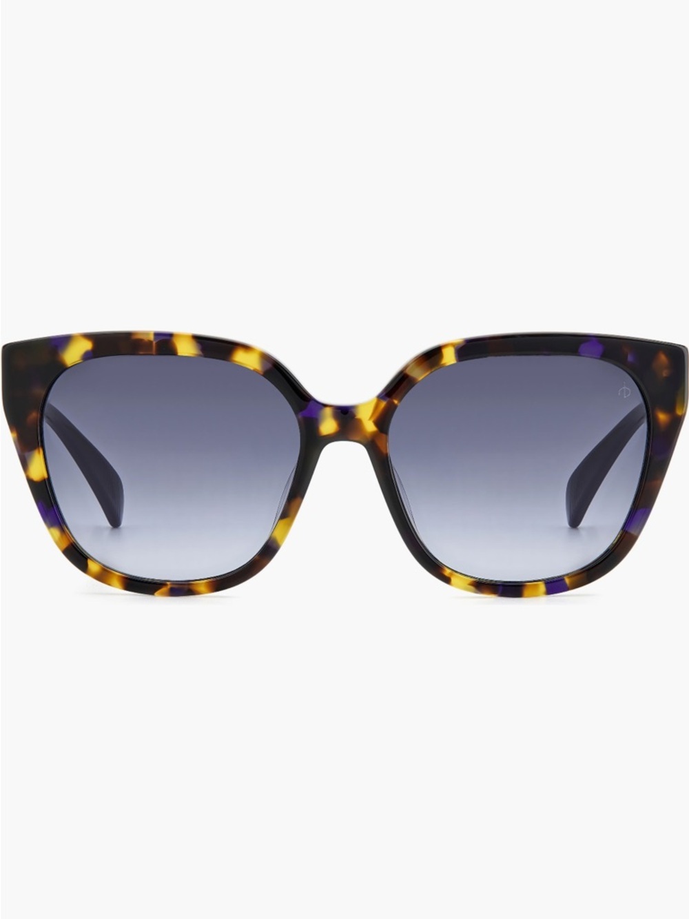rag & bone Gradient Square Sunglasses in Yellow Havana/Blue/Grey Shaded NWT